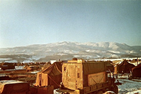 Green Bay wasn't any snowier than the 47th FSB camp in Visca, Bosnia.