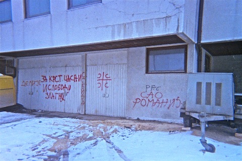 Graffiti in Sokolac, Republika Srpska.