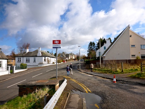 Heading into Carluke, from the train station.