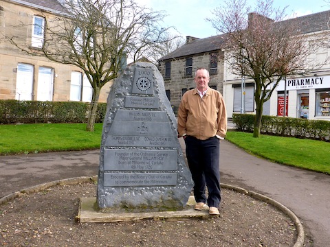 Memorial to Carluke's three VCs: William Angus, Thomas Caldwell and Donald Cameron. Quite something for a small town!