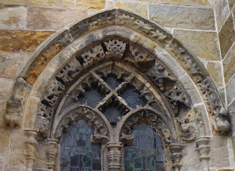Each window had distinct carvings.