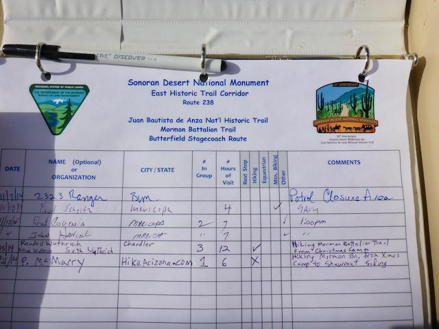 de Anza Registry. BLM rangers are definitely out and about, as I saw them on AZ-238 last week, and my wife saw them today. 2025-12-31: BLM 8002 is open for vehicles from AZ-238, at least as far as the registry.