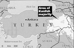 Gulf War: Map of Kurdistan