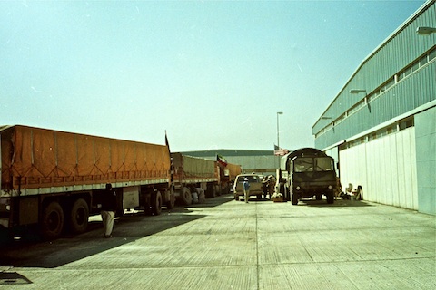 Kuwait education warehouse. Our TOC was in the building on the right; our "barracks" in the building in back.