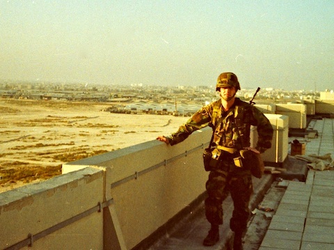 2LT McMurry on Khobar Towers roof.