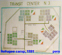 Gulf War: Kurdish refugee camp map.