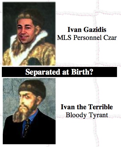 Separated at Birth? Ivan Gazidis, MLS Personnel Czar & Czar Ivan, Bloody Tyrant