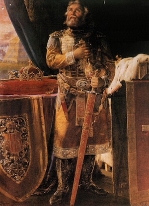 Prince Lazar Renounces All Worldly Empires, by Uros Predic. Soon after his death at the Battle of Kosovo, Prince Lazar Hrebeljanovic was declared a martyr and asaint by the Serbian Orthodox Church.