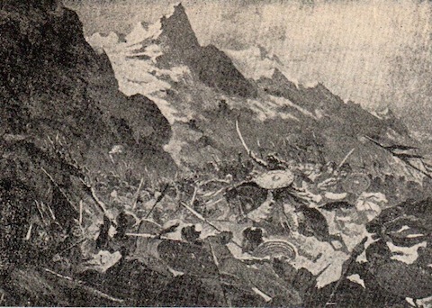 An Ottoman view of the Battle of Kosovo, as interpreted by an English artist commissioned to illustrate a 19th-Century Turkish history book.