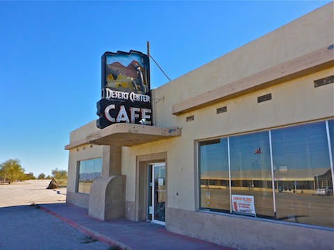 The abandoned cafe in "downtown" Desert Center.