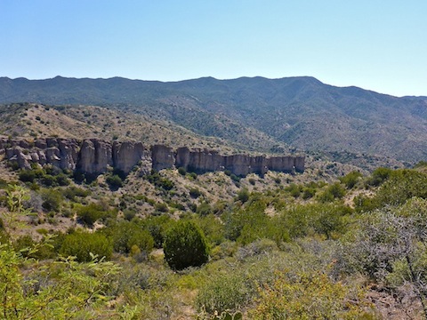 Interesting rock formation above Ryland Creek. Not sure if it is a cliff or hoodoos.