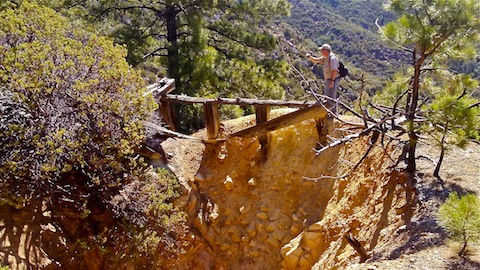 Me checking out the 600 ft. shaft. (Photo by Paul)