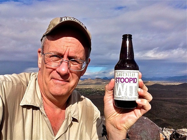 Enjoying a summit brew on top of Dixie Mountain.
