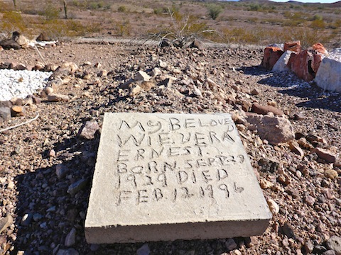 Passion & hurt emanate from this hand made headstone.