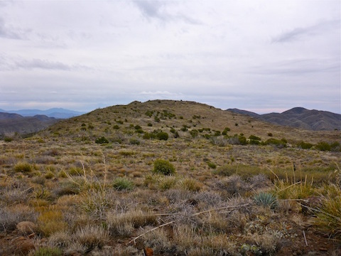 Looking across the plateau towards Quien Sabe Peak's true summit (?).