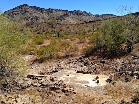 Building #10 with indoor plumbing. Toilets, showers or some kind of mine processing?