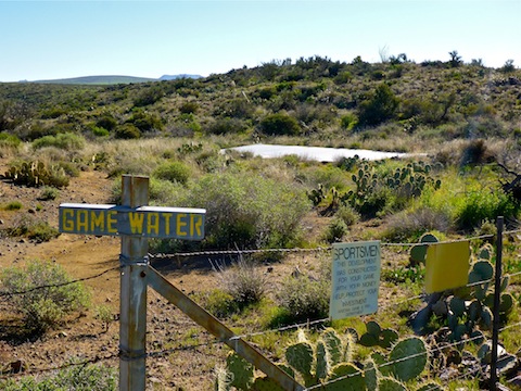 This game tank was constructed by the "Sunset Point Groupe" [sic] of Arizona Game & Fish.