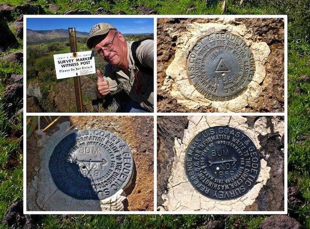 The Bum Benchmark triangulation station and reference marks.