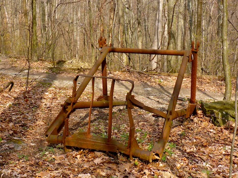 Seems like a piece of farm equipment. Any idea what it might be?