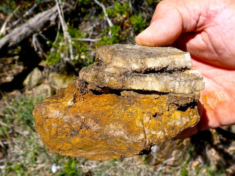 Multi-generation layers of quartz druzy. The mineral equivalent of rings on a tree.