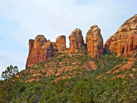 Coffee Pot Rock, as viewed from Seven Sacred Pools.