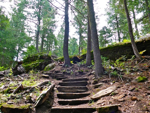 What constitutes a "climb" on this hike has stairs.