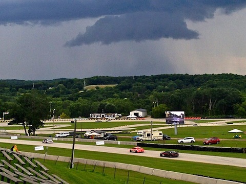 Late in the Continental Tire SportsCar Challenge race.