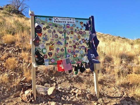 The tribute wall is located at the Yarnell Hill overlook.