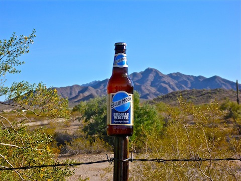 The trail runners failed to stock their tent with restorative beer, so I had to drink my own.