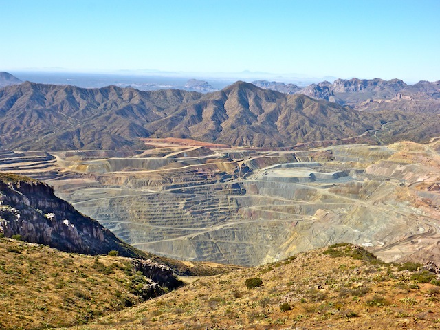 I actually got a better view of the open pit from the observation point above Jimmies Luck Gulch.