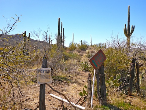 Private property at the apparent end of Trail #247A.