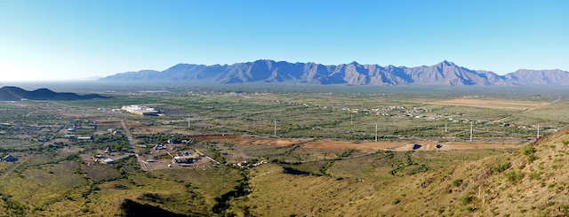 Panorama from Ray Rd. & Dusty Ln. (right) to Main Ridge North (left).