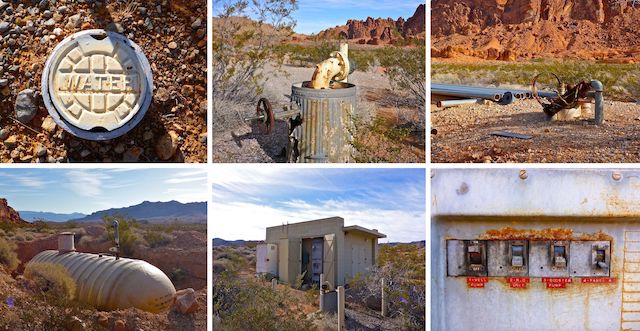 The inoperative pump station just north of Valley of Fire Highway.