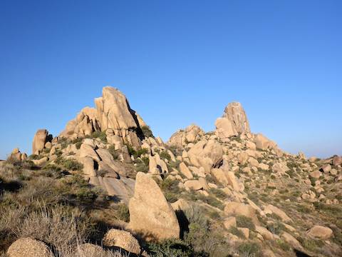 Tom's Thumb (right) is not the only cool rock formation on this hike.