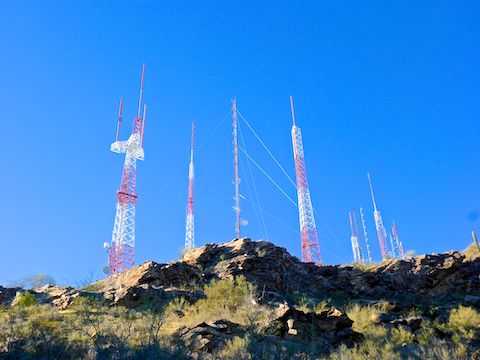 The antenna farm on Mount Suppoa's actual summit.