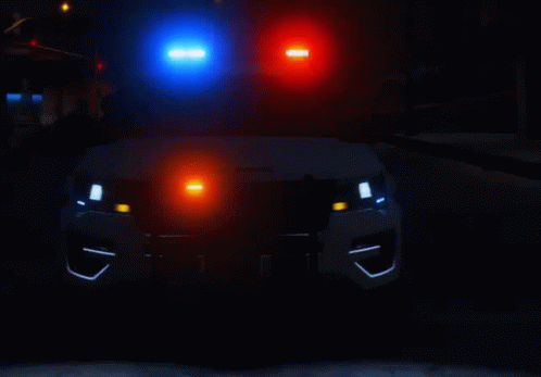Police Car: red & blue flashers
