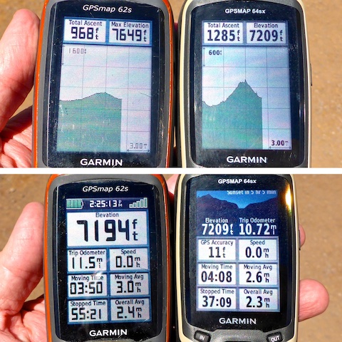I also comparison tested my new Garmin 64sx on a walk around my neighborhood, and to the post office.