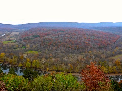 This picture does not do justice to Point Lookout's stunning view. (You'll want to watch my hiking video to the end.) I hiked along the near bank of the Potomac River. West Virginia is on the far side. Wish I'd been here two weeks ago!