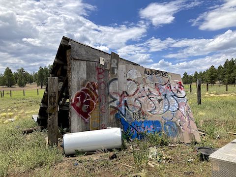 ... and that is how I discovered the graffiti covered ranch ruins. 