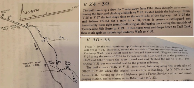 "A Guide to the General Crook Trail" was written by Eldon G. Bowman in 1978, just a few years after the Boy Scout project. The scale and line map are out of whack. The 30-page guide is currently out of print.