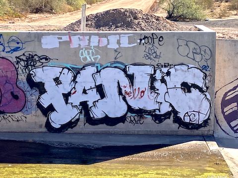 Graffiti at the diversion dam correctly predicted my future.