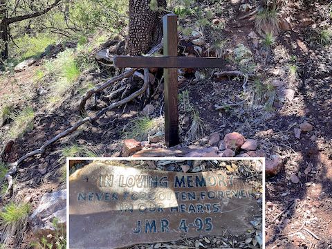 Not a roadside memorial: found on HL Canyon Trail #11 below Sardine Saddle.