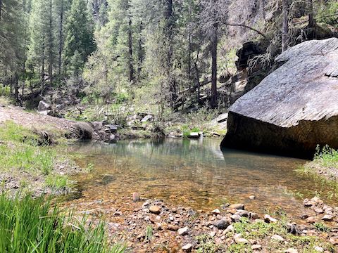 Deep pool in lower Miller Canyon.