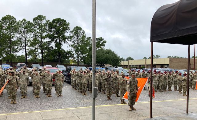 "Key To Command": LTC Sandstrum, CSM Miles, and the 50th Expeditionary Signal Battalion-Enhanced -- as it is now known -- really treated us old guys well. They had a static display of their latest high speed, low drag, commo gear; gave us a briefing; and provided snacks and (non-alcoholic) drinks.