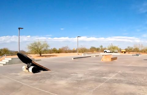 That is one sad skate park. (GoPro screen cap)