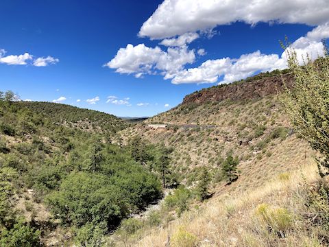 Looking back, down canyon, from Johnson Canyon Railroad Tunnel.