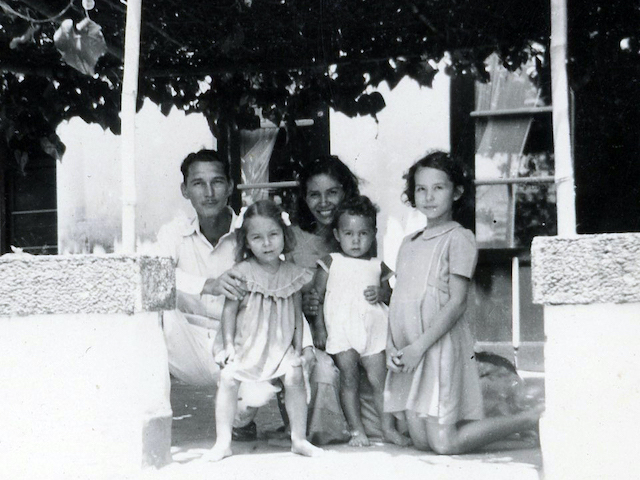 My father-in-law Jean Louis ("Louk"), my future wife Bernardine ("Ol"), mother-in-law Wilhelmina ("Willy"), Cornelius ("Kees"), and Elisa ("Bob") Gabel c. 1950.