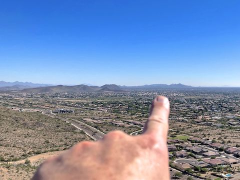 Pointing southeast, towards North Mountain (panorama).