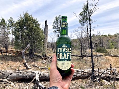 Enjoying a hiking beer in Bryant Canyon.