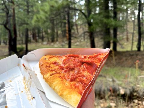 Is there better hiking food than gas station pizza?